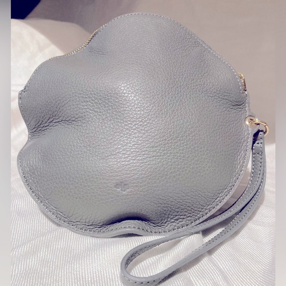 Ela Circle wristlet, vegan leather, animal print and gold accents. - Picture 7 of 10